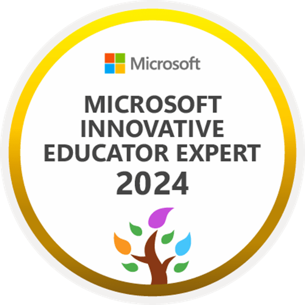 Microsoft Innovative Educator 2024 badge.